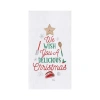 C & F Home C&f Home Holiday "we Whish You A Delicious Christmas" Cookie Baking Themed Cotton Flour Sack Kitchen In White