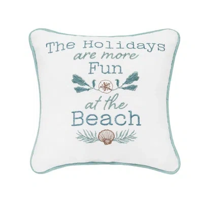 C & F Home Holidays Are More Fun Pillow In Blue