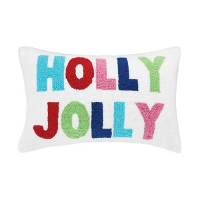 C & F Home C&f Home Holly Jolly Hooked Throw Pillow, 14" X 22" In Multi