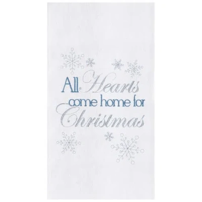 C & F Home C&f Home Home For Christmas Embroidered Flour Sack Cotton Kitchen Towel In White