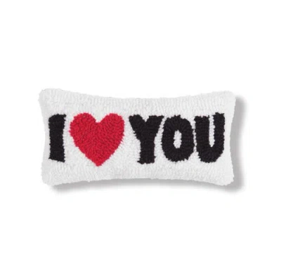 C & F Home C&f Home "i Heart You" Mini Hooked White Valentine's Day Accent Pillow 6" X 12" In Multi