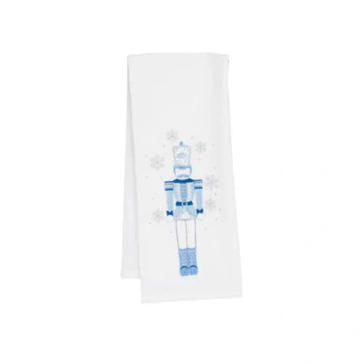 C & F Home C&f Home Icy Nutcracker Botanical Embroidered Christmas Towel In White
