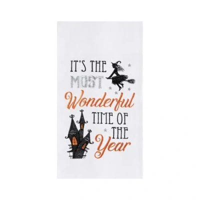 C & F Home C&f Home It's The Most Wonderful Time Of The Year Halloween Flour Sack Kitchen Towel In White