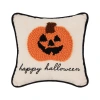 C & F Home C&f Home Jack O' Lantern "happy Halloween" 8" X 8" Petite Accent Pillow In Orange