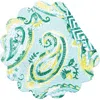 C & F Home C&f Home Jade Cotton Quilted Round Reversible Placemats Set Of 6, 17" In Blue