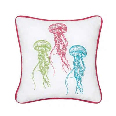 C & F Home Jellyfish Petite Size Accent Throw Pillow Pillow In Black;white;pink
