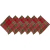 C & F Home C&f Home Jonah Plaid Napkins Set Of 6 In Red