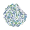C & F Home C&f Home Juliet Round Quilted Reversible Bright Paisley Placemats Set Of 6, 17" In Blue