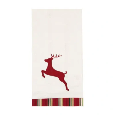 C & F Home C&f Home Jumping Deer Cotton Kitchen Towel In White