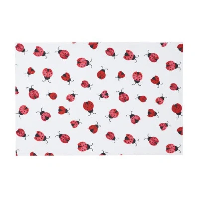 C & F Home C&f Home Ladybug Pattern Spring Placemat, Set Of 6, 14" X 20" In Red