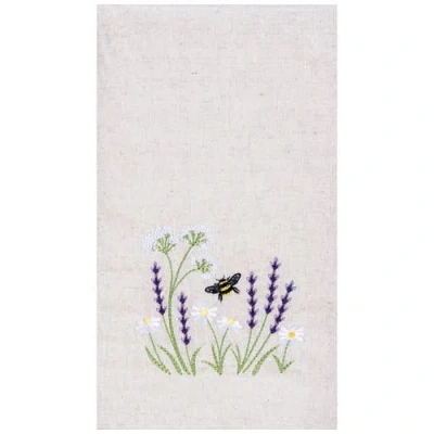 C & F Home C&f Home Lavender & Bee Garden Kitchen And Bathroom Embroidered Hand Towel In Multi