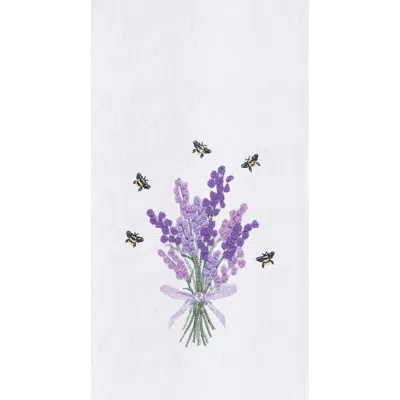 C & F Home C&f Home Lavender Bee Bouquet 100% Cotton Handtowel In Purple