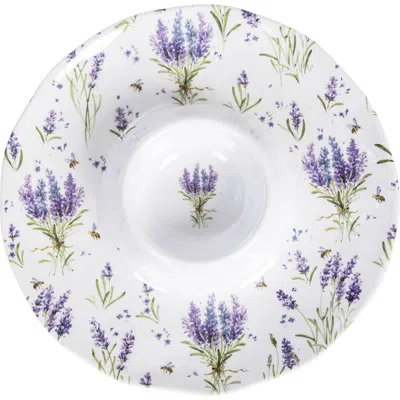 C & F Home C&f Home Lavender Fields Chip & Dip Novelty Dinnerware Serving Plate 13.4" In Purple