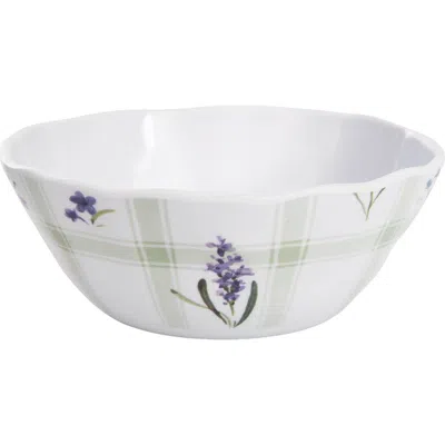 C & F Home C&f Home Lavender Plaid Novelty Set Of 2 Dinnerware Serving Bowls In White