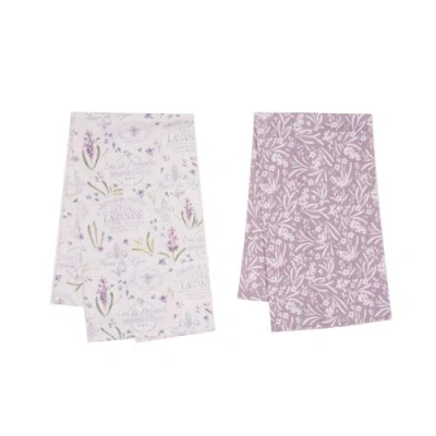 C & F Home C&f Home Lavender Provence Eau De Lavande Botanical Kitchen And Bathroom Graphic Print Hand Towels S In Purple