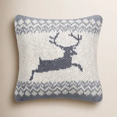 C & F Home Leaping Deer Knitted Pillow Decor Decoration Christmas Knitted Petite Accent Throw Pillow