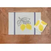 C & F Home C&f Home Lemon Stripe Placemats Set Of 6 Yellow Elegant Painting, 14" X 20" In Multi