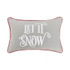 C & F Home C&f Home Let It Snow Printed Christmas Throw Pillow, 14" X 22" In Gray