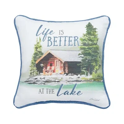C & F Home Life Is Better At The Lake Printed Petite Size Accent Throw Pillow