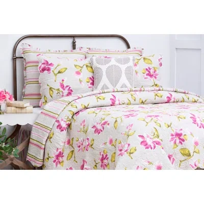 C & F Home Liliann Cotton Reversible Quilt Set