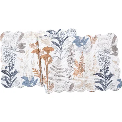 C & F Home C&f Home Lina Watercolor Theme Floral Flowers & Leaves Decorative Cotton Kitchen Table Runner 14" X  In Multi