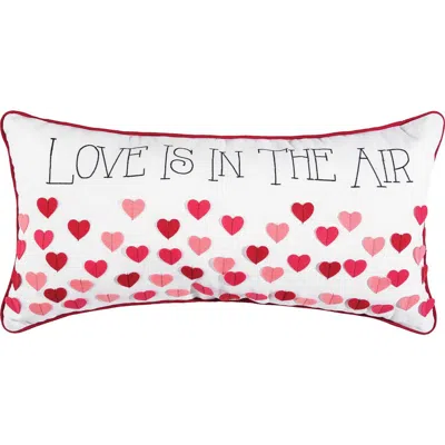 C & F Home C&f Home "love Is In The Air" Mini Embroidered Valentine's Day Accent Pillow 12" X 24" In Pink