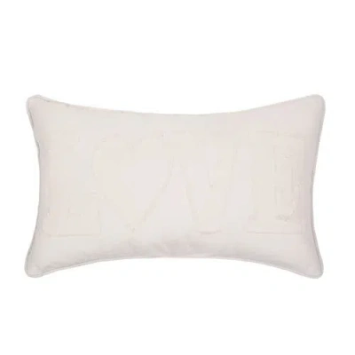C & F Home C&f Home "love" White Applique Mini Valentine's Day Accent Pillow 12" X 20"