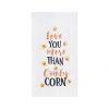C & F Home C&f Home Love You More Than Candy Corn Cotton Embroidered Halloween Flour Sack Kitchen Towel In Orange