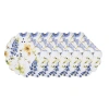C & F Home C&f Home Lovely Blues Scalloped Round Placemats Set Of 6 Floral Design All Seasons, 17" In Blue