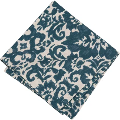 C & F Home C&f Home Madison Adriatic Vintage 100% Cotton Set Of 6 Cloth Napkins In Blue