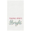 C & F Home C&f Home Making Spirits Bright Waffle Weave Kitchen Towel In White