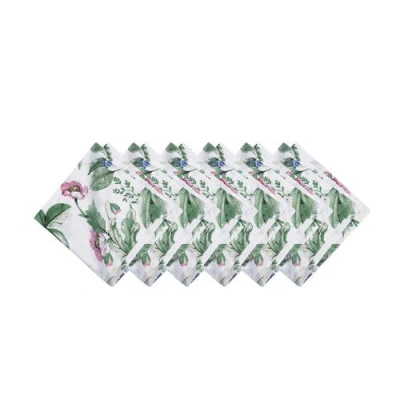 C & F Home C&f Home Marcy Blooms Cotton Cloth Napkins Set Of 6 In Green