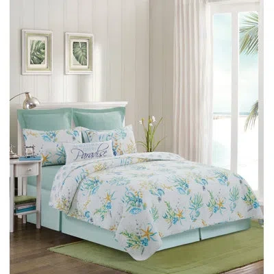 C & F Home Marlowe Sound Quilt Set In Blue;yellow