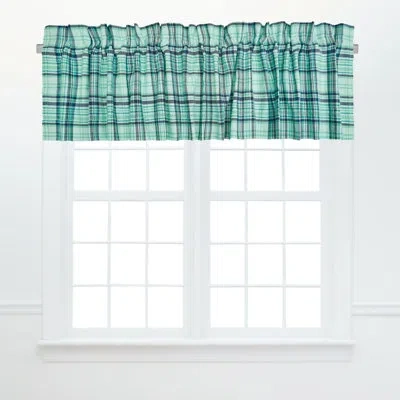 C & F Home Mckinley Plaid Cotton Valance Window Treatment In Blue;teal