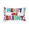 C & F Home C&f Home Merry And Bright Hooked Christmas Throw Pillow, 14" X 22" In Multi