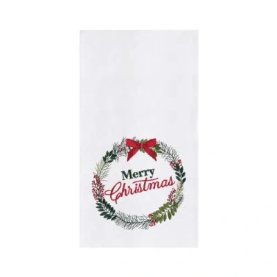C & F Home C&f Home Merry Christmas Berry Wreath Towel In Multi