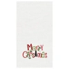 C & F Home C&f Home "merry Christmas" Cotton Waffle Weave Kitchen Dishtowel In White