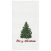 C & F Home C&f Home "merry Christmas" Embroidered Cotton Waffle Weave Kitchen Dishtowel In Multi