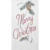 C & F Home C&f Home "merry Christmas" Sentiment With Pinecone Flour Sack Kitchen Towel Decor Decoration 27l X 1 In White