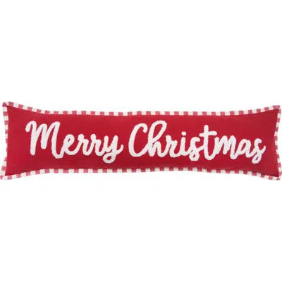 C & F Home C&f Home Merry Christmas Stripe Throw Pillow, 8" X 30" In Red