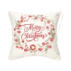 C & F Home C&f Home Merry Christmas Wreath Embellished Throw Pillow, 13.5" X 13.5" In White