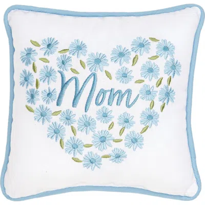C & F Home C&f Home Mom Floral Heart Accent Pillow In Blue