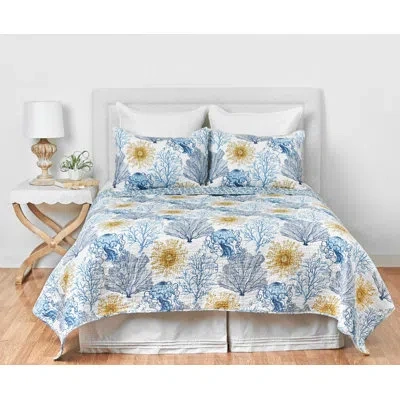 C & F Home Monterey Mist Cotton Standard Sham In Blue;yellow