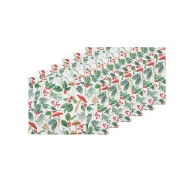 C & F Home C&f Home Mushroom Meadow Placemats Set Of 6, 14" X 20" In Green