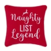 C & F Home C&f Home "naughty List Legend" Small Christmas Accent Pillow, 10" X 10" In Red