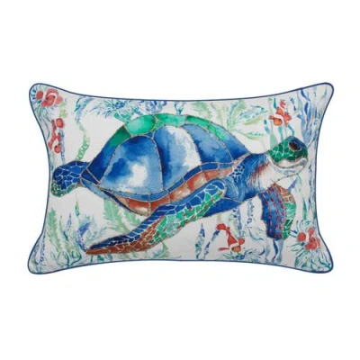 C & F Home C&f Home Nautical Turtle Accent Pillow Decor In Green
