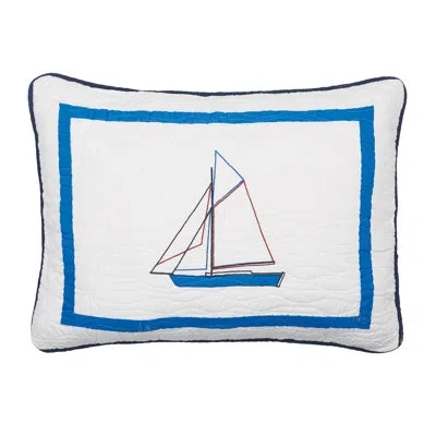 C & F Home North Shore Cotton Standard Sham In Blue