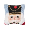 C & F Home C&f Home Nutcracker Hooked Small/petite Christmas Accent Pillow, 8" X 8" In Blue