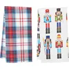 C & F Home C&f Home Nutcracker Plaid Printed & Woven Kitchen Towel Set Of 2 In Multi