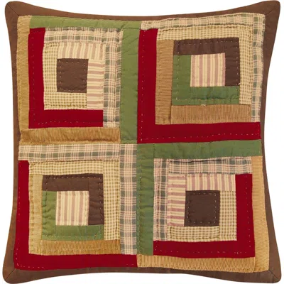 C & F Home C&f Home Oak Ridge Pine Quilted Accent Throw Pillow 18" X 18" In Red